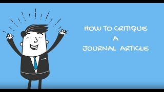 Critiquing a journal article [upl. by Layla]