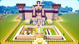 BUILDING quotTECHNO GAMERZquot CASTLE  HOW TO BUILD TECHNO GAMERZ CASTLE IN MINECRAFT  TUTORIAL [upl. by Beryle]