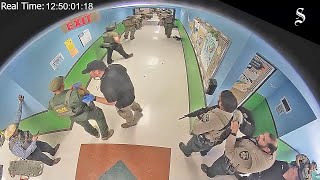 Surveillance Video Shows Police Response to Uvalde Shooting [upl. by Anabal730]