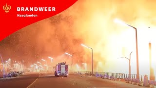 Brandweer Haaglanden  Incident Vreugdevuur Scheveningen 2019 [upl. by Tatiana223]