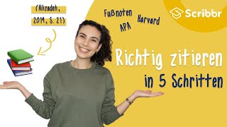 Richtig zitieren in 5 Schritten  Scribbr 🎓 [upl. by Rialc]