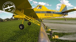 Ride Along with Ag Pilot Crop Duster as He Sprays a Field Start to Finish in an Air Tractor 502 POV [upl. by Annaoy]