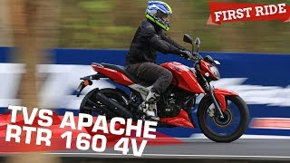 TVS Apache RTR 160 4V  Best RTR Yet First Ride Review  ZigWheels [upl. by Nnayrrehs]