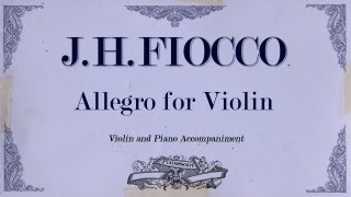 JHFiocco  Allegro for violin  Piano Accompaniment [upl. by Oiluj]