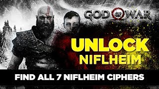 God Of War 4  All 7 Niflheim Cipher Locations Unlock Niflheim Ivaldis Workshop [upl. by Auop]