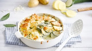 Alpro Recipe  Potato and Courgette Dauphinoise [upl. by Reemas958]