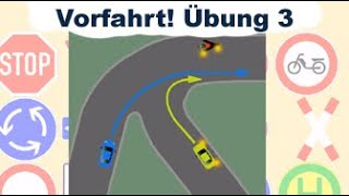 Vorfahrt  Vorfahrtstraining  Übungsaufgabe 3  rechts vor links  Vorfahrtsregeln [upl. by Nahraf74]