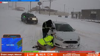 🔴MISSOURI SNOWSTORM  LIVE STORM CHASER [upl. by Karee291]