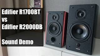 Edifier R1700BT vs Edifier R2000DB  Sound Demo [upl. by Ahsikit]