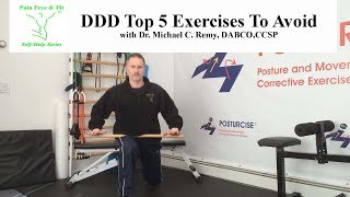 Degenerative Disc Disease The Top 5 Exercises To Avoid [upl. by Ahsemed]