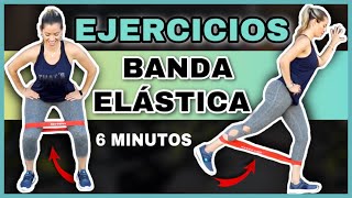 EJERCICIOS CON BANDA ELÁSTICA PARA GLÚTEOS Y PIERNAS 6 MINUTOS  NatyGlossGym [upl. by Loeb]