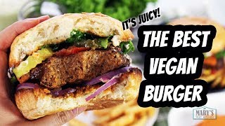 THE BEST VEGAN BURGER  Recipe by Marys Test Kitchen [upl. by Letrice]