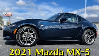 First Look  2021 Mazda MX5 Miata RF Grand Touring Deep Crystal Blue [upl. by Eneluj529]