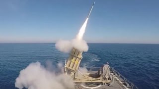 See rocket launcher intercept missile from moving ship [upl. by Navada]