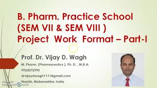 B PHARM PRACTICE SCHOOL  PROJECT WORK PART 1 [upl. by Sedgewinn398]