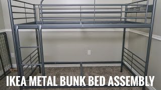 How to Assemble Ikea Svarta Metal Twin Bunk Bed [upl. by Moriarty]