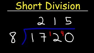 Short Division  A Fast Method [upl. by Notniuq]