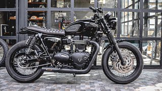 Custom modified Build Triumph Bonneville T120  Hercules Exhaust Pipe Sound 2021 [upl. by Heydon]