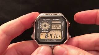 How to set the time and daydate on your Casio AE1200 or AE2100 [upl. by Searcy161]