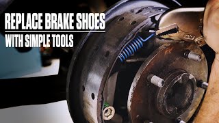 Replacing brake shoes with simple tools  Hagerty DIY [upl. by Ambur]