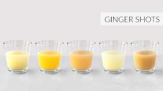 5 Homemade GINGER SHOTS  3 Ways to Make Wellness Shots [upl. by Delinda]