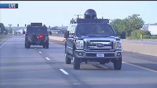 WATCH View from inside the Presidential motorcade [upl. by Arabel321]