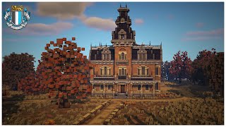 Minecraft  Haunted Second Empire Mansion  Halloween Timelapse Build [upl. by Russi]