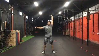 Single Arm Dumbbell Thruster  Demo [upl. by Jude731]