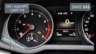 How To Fix EPC Light On Volkswagen VW  Audi And Save [upl. by Willock676]