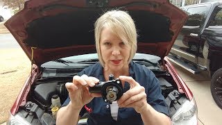 Changing a Coolant Thermostat on a 2012 Chrysler Town amp Country [upl. by Ieppet980]