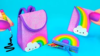 DIY MINI ÚTILES ESCOLARES ARCOIRIS que SÍ FUNCIONAN [upl. by Ashton279]