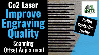 Improve Engraving Quality Correct Scan Offset on CNC Co2 Laser RD WorksLightBurn Software Config [upl. by Madella]