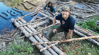 Bushcraft Survival Raft Part 1 Day 27 of 30 Day Survival Challenge Canadian Rockies [upl. by Ambros]