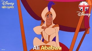 DISNEY SINGALONGS  Prince Ali  Aladdin Lyric Video  Official Disney UK [upl. by Islehc729]