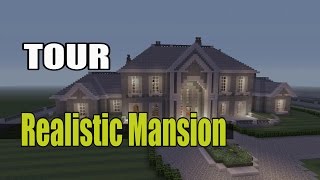 Minecraft Realistic Mansion Tour [upl. by Alledi]