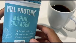 Vital Proteins Marine Collagen Peptides In Coffee Review [upl. by Carl]