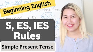 S ES and IES Rules  Simple Present Tense [upl. by Ayekin504]