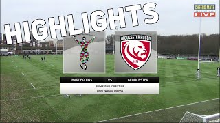 PREMIERSHIP U18 HIGHLIGHTS  HARLEQUINS v GLOUCESTER [upl. by Ednutey]