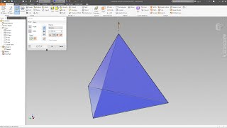 Tetrahedron 1 extrusion  Autodesk Inventor [upl. by Brecher]