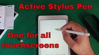 Active Stylus Pen for Touch Screens  box opening and setting up [upl. by Bezanson196]