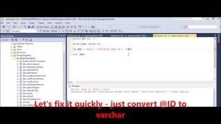 MSSQL  Fix Error  Conversion failed when converting the varchar value to data type int [upl. by Ebanreb]