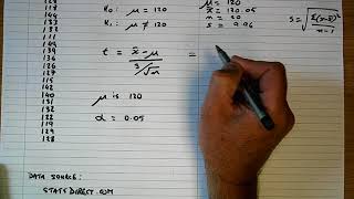 How To Perform a OneSample t Test By Hand [upl. by Jaymee616]