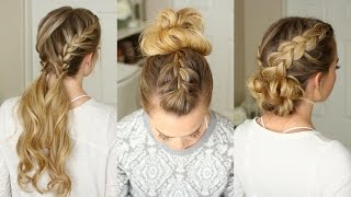 3 Easy Braided Hairstyles  Missy Sue [upl. by Nylime96]