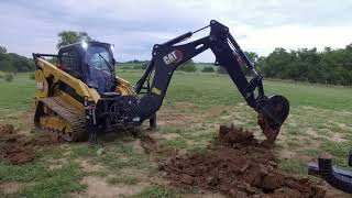 Cat® BH130 Backhoe Smart Attachment at Work [upl. by Eenahs]