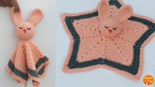 Crochet Bunny Lovey Pattern  Crochet Baby Toy [upl. by Adine195]