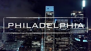 Philadelphia By Night  4K Drone Footage [upl. by Dan536]