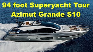 94 foot Superyacht Tour  Azimut Grande S10 [upl. by Leta]