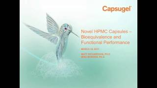 Novel HPMC Capsules  Bioequivalence amp Functional Performance [upl. by Gnet]