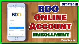 BDO Online Bank Account Enrollment How to Register to BDO Online Banking Account [upl. by Irahcaz]