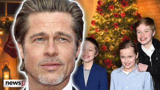 Brad Pitt Gets 3 Kids For Christmas Amid HORRIBLE Divorce Battle [upl. by Moht]